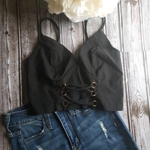 Charlotte Russe Black Crop Top